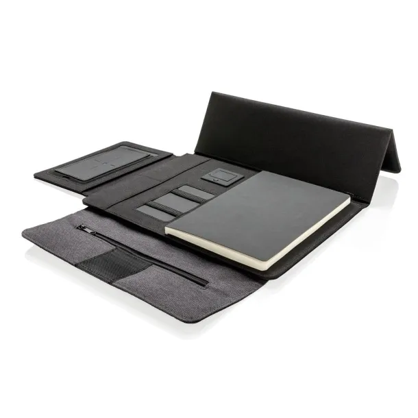  Kyoto 10" tablet portfolio with wireless charging Black