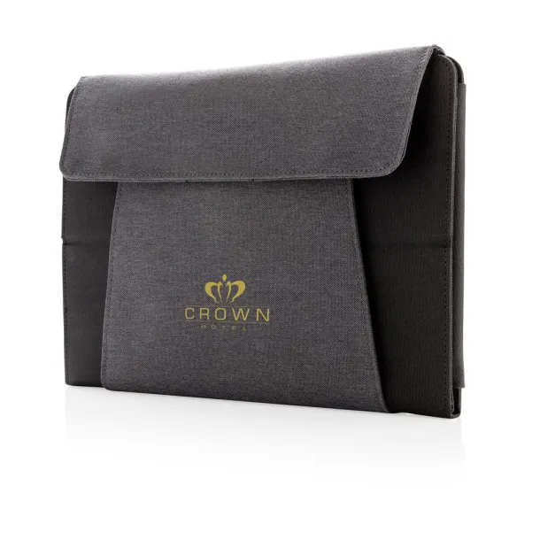 Kyoto 10" tablet portfolio with wireless charging Black