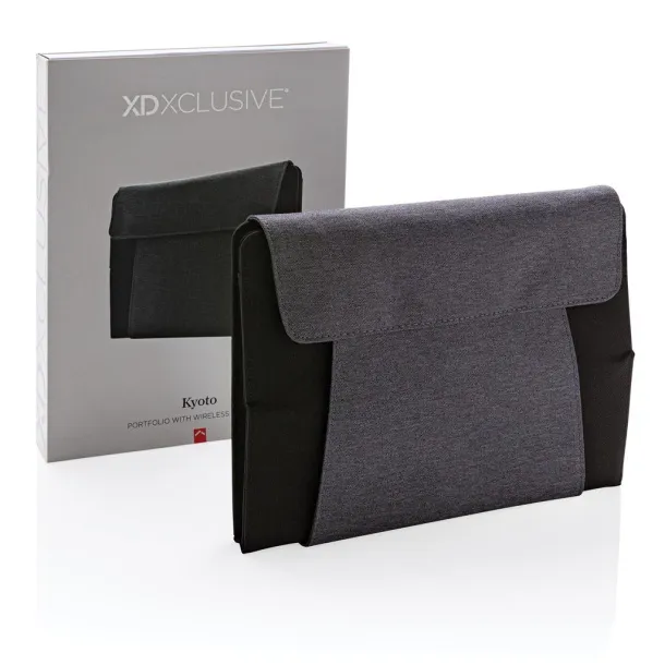  Kyoto 10" tablet portfolio with wireless charging Black