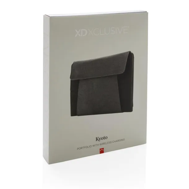  Kyoto 10" tablet portfolio with wireless charging Black