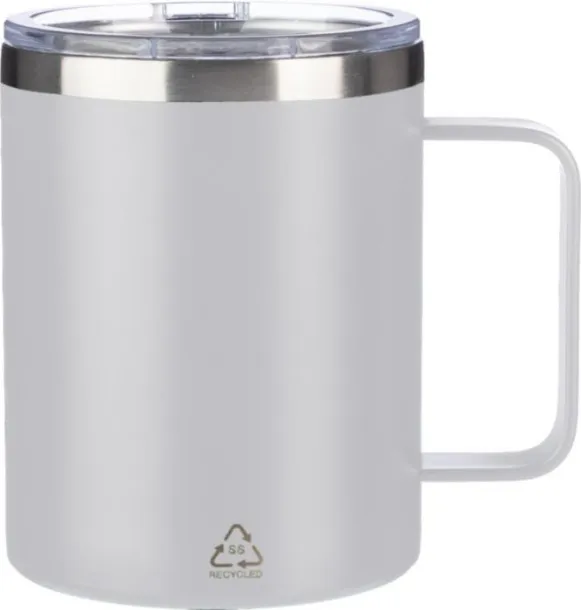 RENATE Stainless steel double-walled mug (300 ml) Bijela