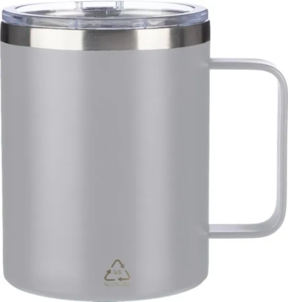 RENATE Stainless steel double-walled mug (300 ml) Siva
