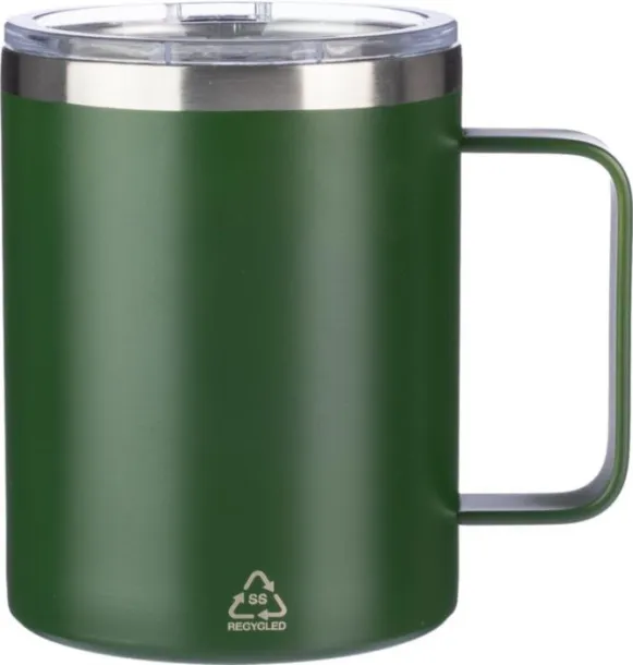 RENATE Stainless steel double-walled mug (300 ml) Zelena