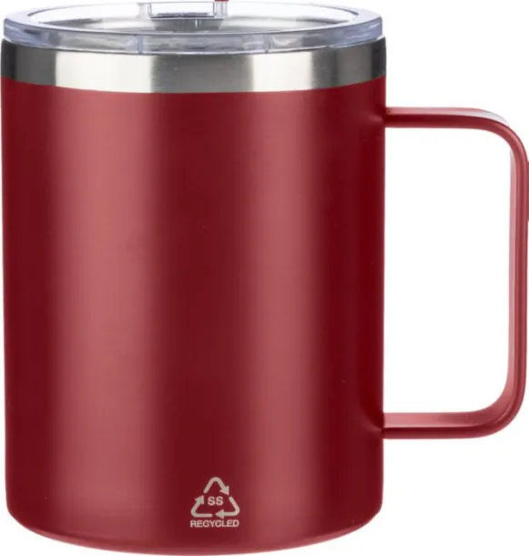 RENATE Stainless steel double-walled mug (300 ml) burgundy