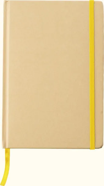 Gianni Recycled paper notebook (A5)  Žuta