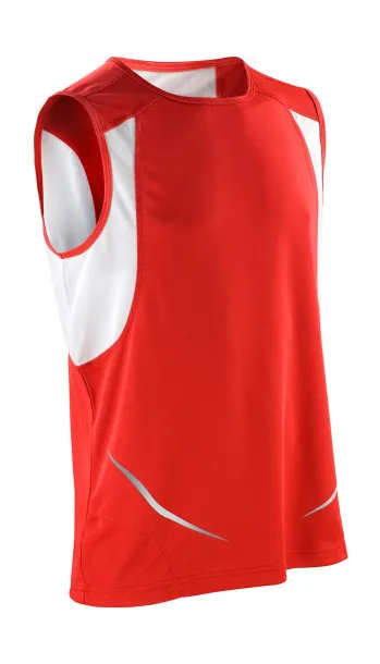  Unisex sportska majica bez rukava - Spiro Crvena Bijela