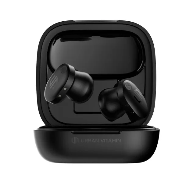 Lakewood RCS recycled and repairable wireless earbuds - Urban Vitamin Black 