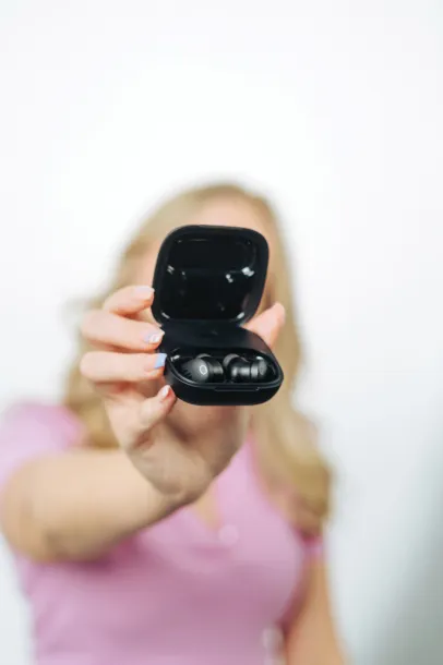 Lakewood RCS recycled and repairable wireless earbuds - Urban Vitamin Black 