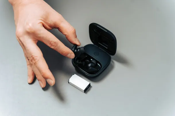 Lakewood RCS recycled and repairable wireless earbuds - Urban Vitamin Black 