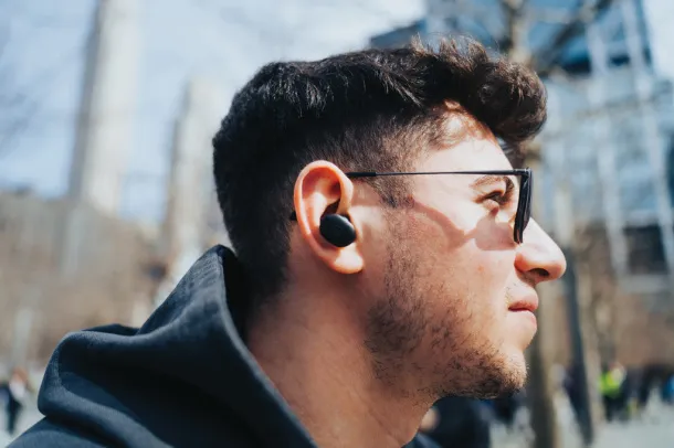 Lakewood RCS recycled and repairable wireless earbuds - Urban Vitamin Black 