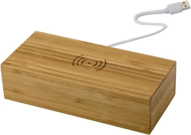  Bamboo wireless charger and clock Rosie bamboo