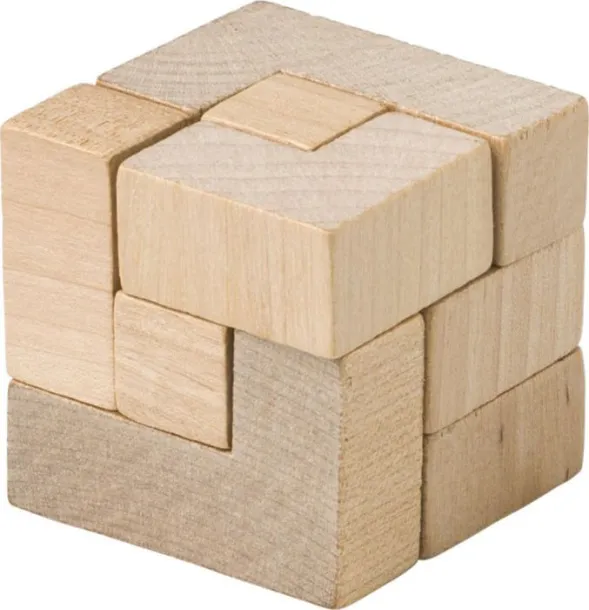 Amber Wooden cube puzzle