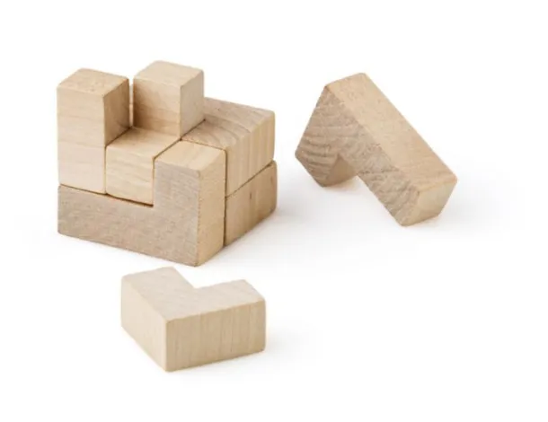 Amber Wooden cube puzzle