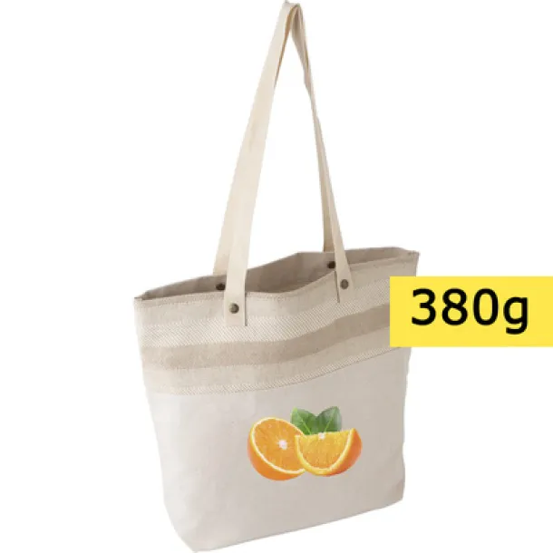  Cotton shopping bag, cotton 380 g/m2 brown