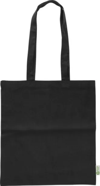 Cassiopeia Recycled cotton shopping bag (120 gsm)  Crna