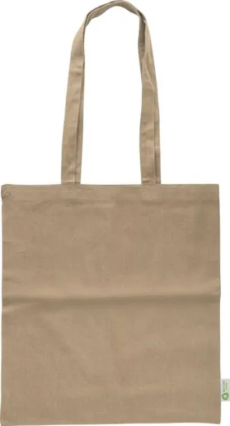 Cassiopeia Recycled cotton shopping bag (120 gsm)  khaki