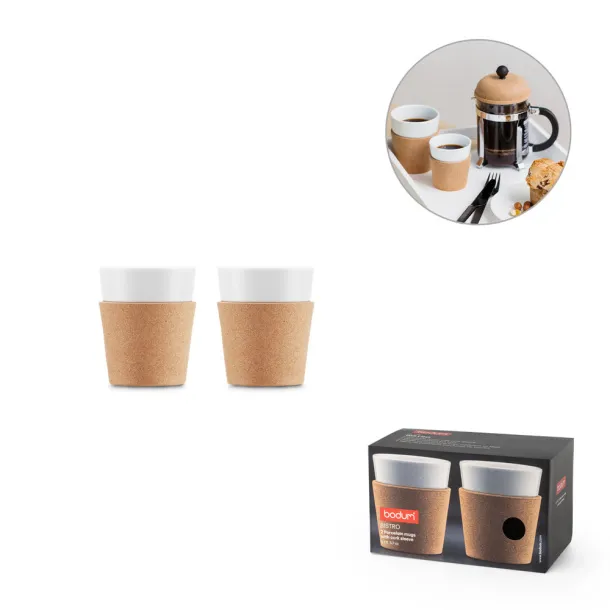 BISTRO 170 Set 2 porculanske šalice, 170 ml