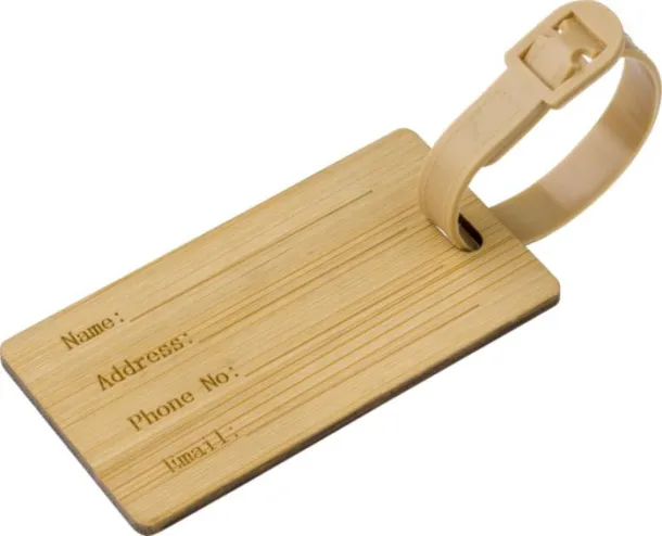 SHAWN Bamboo luggage tag