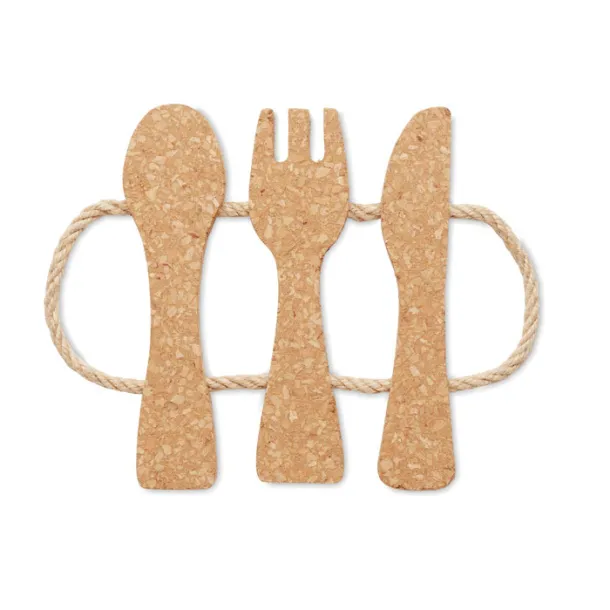 CUBREPOT Cutlery Shaped cork pot stand Wood