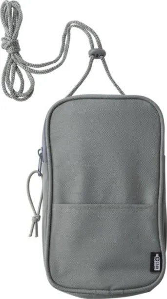 Gracelyn Polyester rPET (600D) cross shoulder bag grey