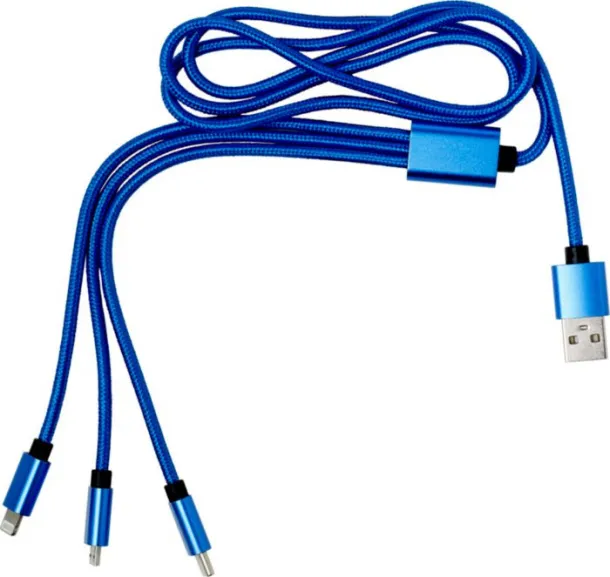 Felix Nylon charging cable  cobalt blue