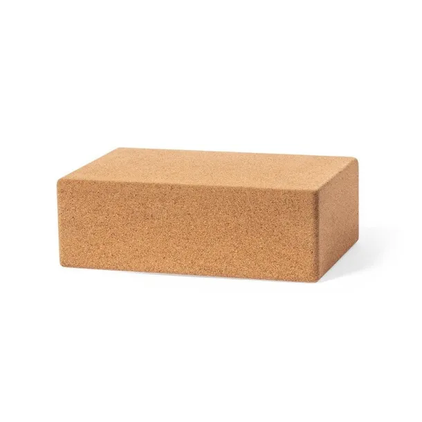  Cork yoga block light brown