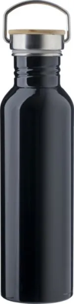 POPPY Stainless steel drinking bottle black