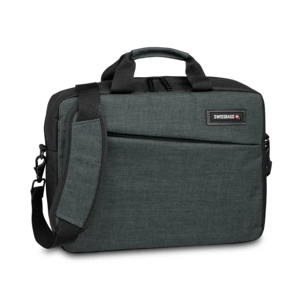 VINCENZO polyester laptop bag Dark grey