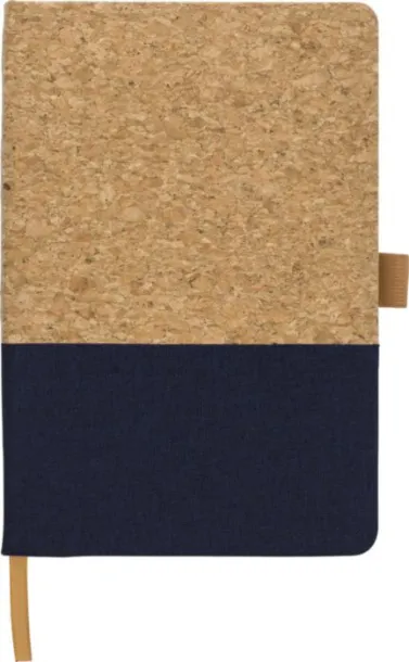 Trevor Cork and cotton notebook  blue