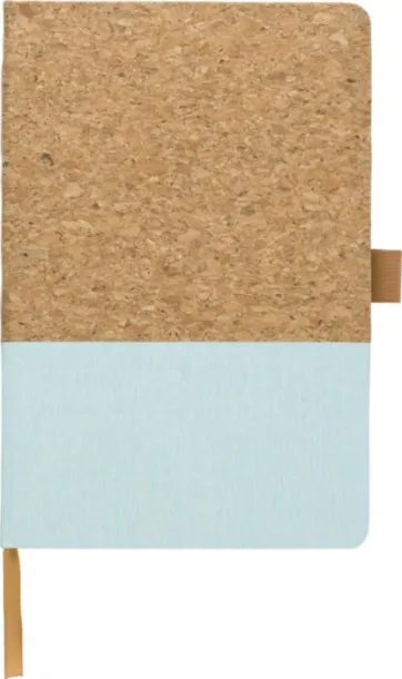 Trevor Cork and cotton notebook  aqua