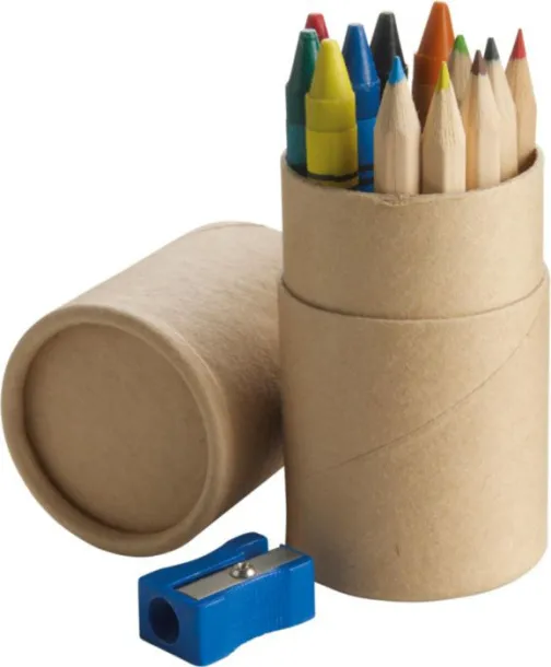 JULES Cardboard tube with pencils