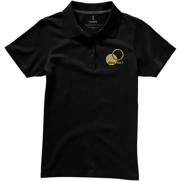 Seller short sleeve women's polo - Elevate Solid black