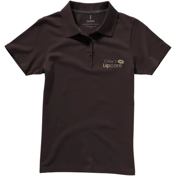 Seller short sleeve women's polo - Elevate Chocolate brown