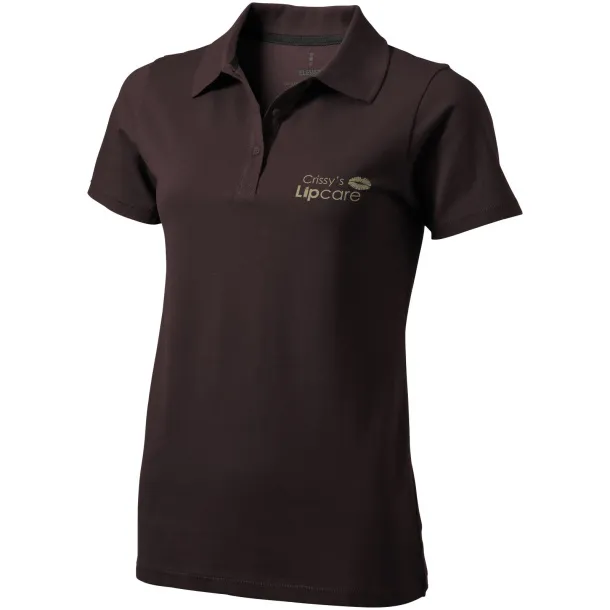Seller short sleeve women's polo - Elevate Chocolate brown