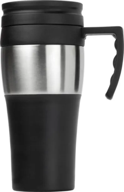 KARINA PP and stainless steel travel mug black silver