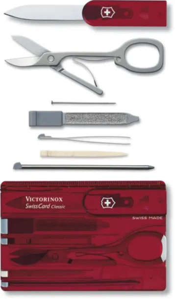  Nylon Victorinox SwissCard Classic multitool - Victorinox Crvena