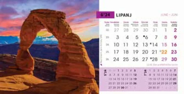  "BISERI SVIJETA" 13 sheets, format: 20,5x14,5 cm, desk calendar, envelope, P/50 Color