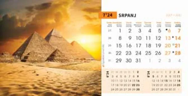  "BISERI SVIJETA" 13 sheets, format: 20,5x14,5 cm, desk calendar, envelope, P/50 Color