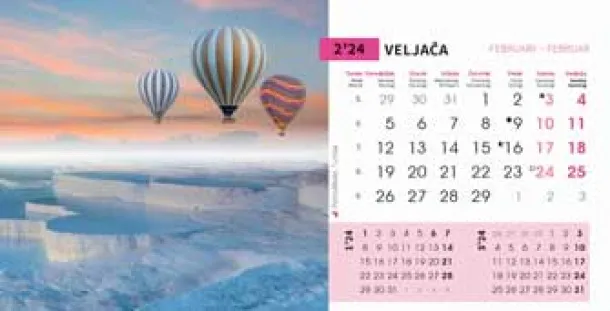  "BISERI SVIJETA" 13 list., dim: 20,5x14,5 cm, stolni kalendar, koverta, P/100 Color