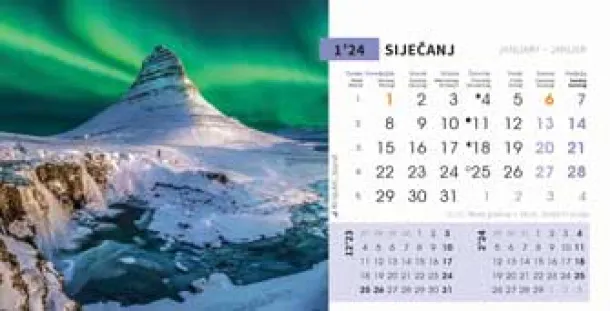  "BISERI SVIJETA" 13 list., dim: 20,5x14,5 cm, stolni kalendar, koverta, P/100 Color