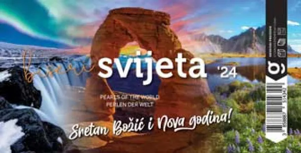  "BISERI SVIJETA" 13 list., dim: 20,5x14,5 cm, stolni kalendar, koverta, P/100 Color