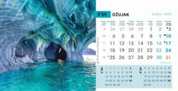  "BISERI SVIJETA" 13 sheets, format: 20,5x14,5 cm, desk calendar, envelope, P/50 Color