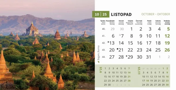  "BISERI SVIJETA" 13 sheets, format: 20,5x14,5 cm, desk calendar, envelope, P/50 Color