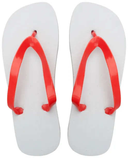 Mirgo beach slippers Red White