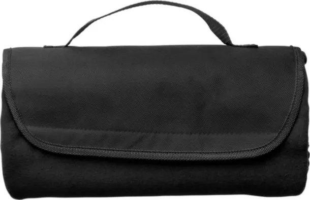  HELGA  Fleece (165 g/m²) travel blanket Crna