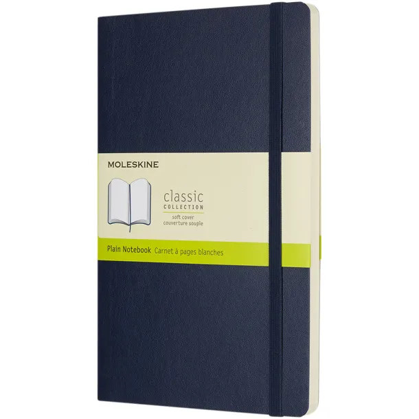 Moleskine Classic L soft cover notebook - plain - Moleskine Sapphire blue