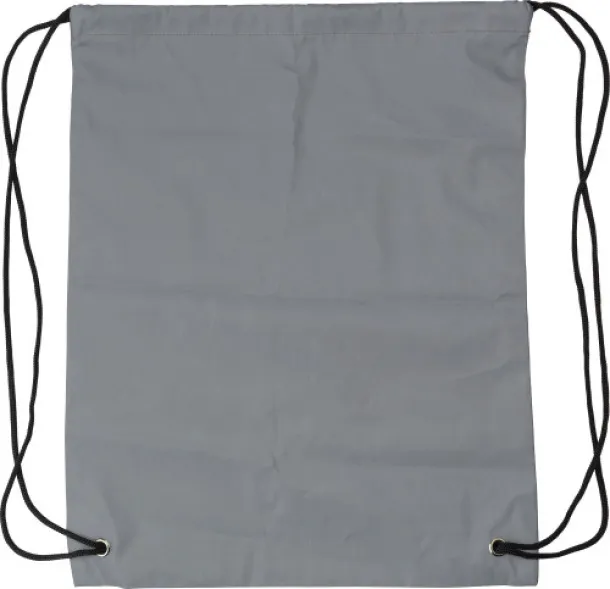 Melila Synthetic fibre (190D) reflective drawstring backpack  grey