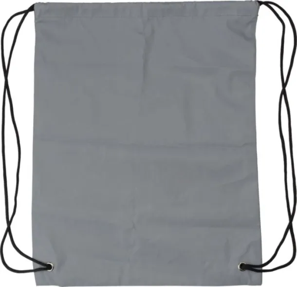 Melila Synthetic fibre (190D) reflective drawstring backpack 