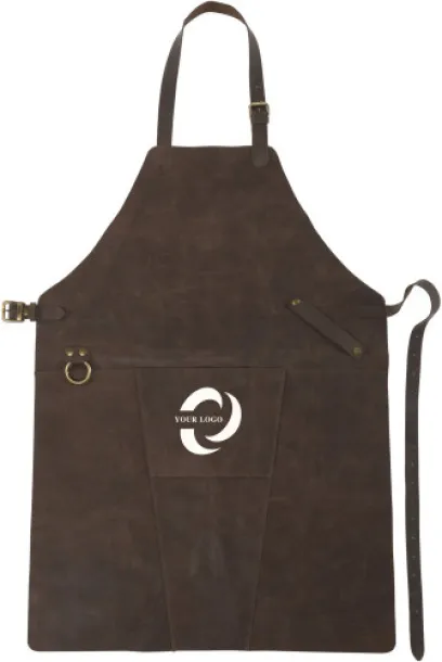 Nori Split leather apron 