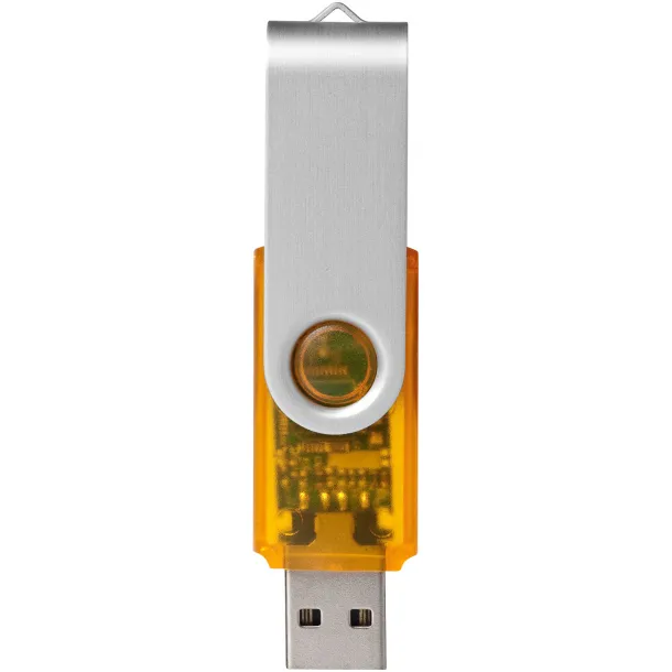 Rotate-translucent 4GB USB flash drive Orange